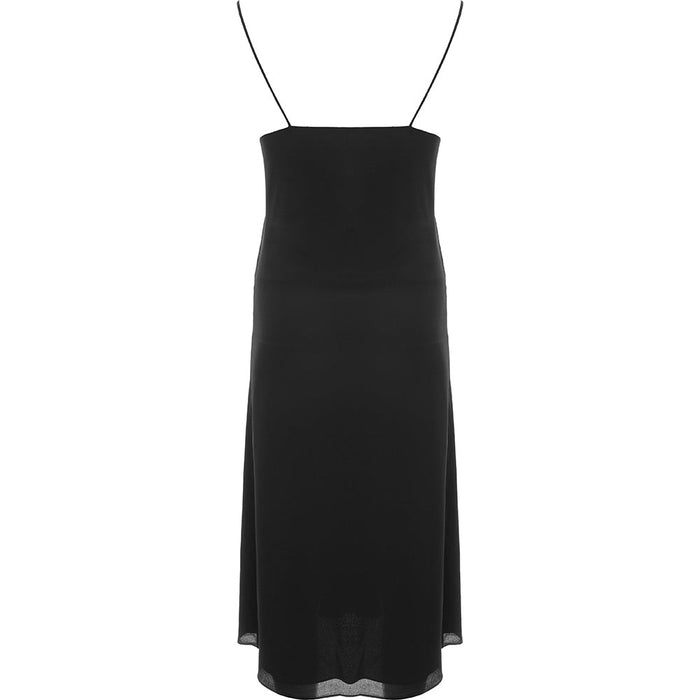 RAEY Womens Bust Cup Deep V-Neck Slip Dress in Black