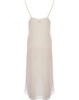 RAEY Womens Bust Cup Deep V-Neck Slip Dress in White