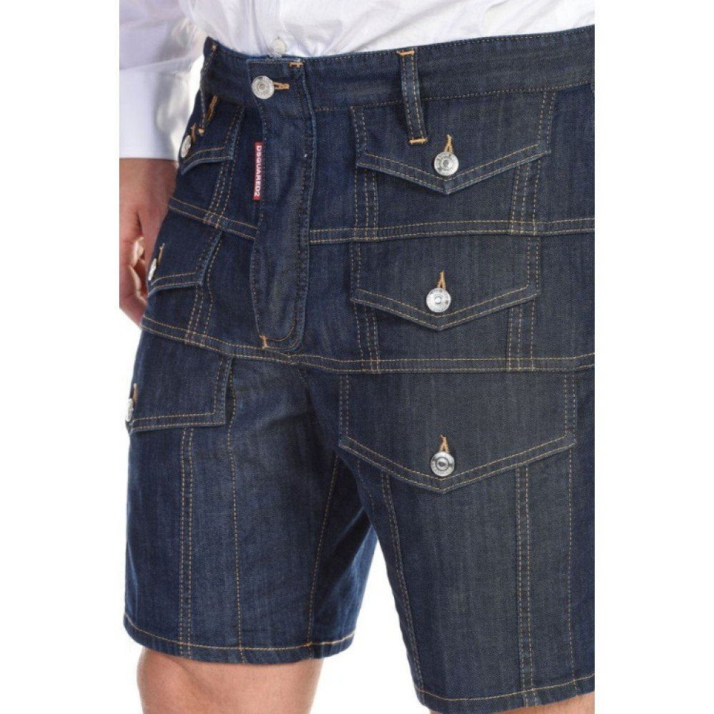 Dsquared2 Men's Mid-Length Shorts in Blue