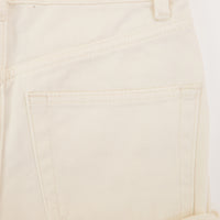 RAEY Womens Rivet Denim Shorts in White