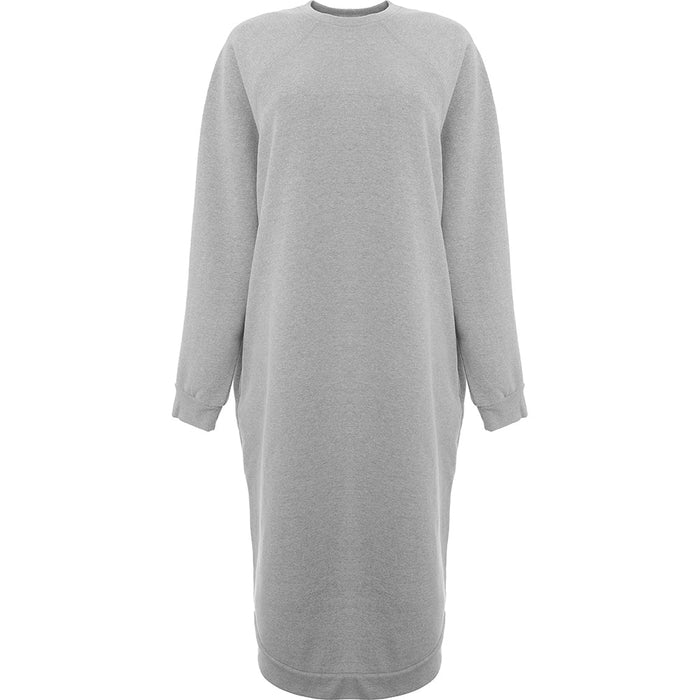 RAEY Womens Recycled Yarn Sweatshirt Dress in Grey