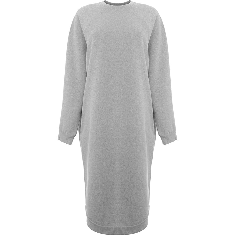 RAEY Womens Recycled Yarn Sweatshirt Dress in Grey