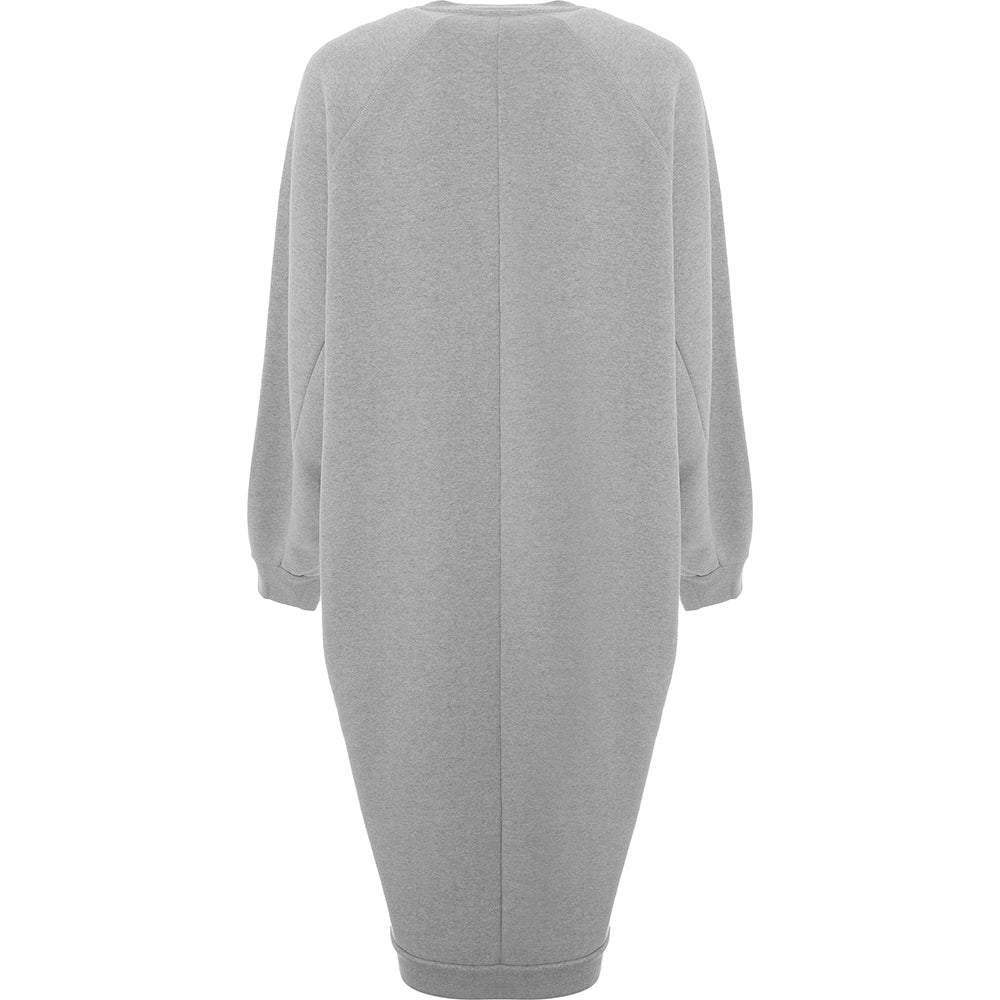 RAEY Womens Recycled Yarn Sweatshirt Dress in Grey