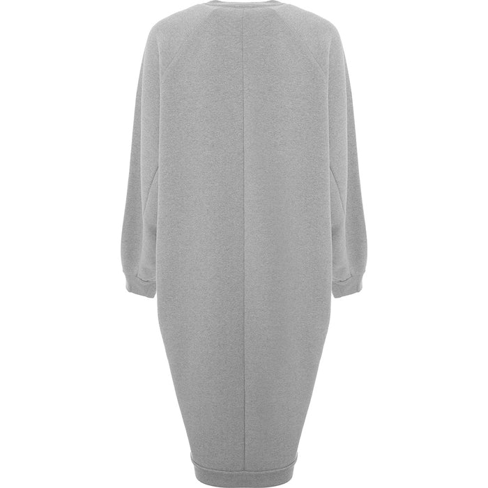 RAEY Womens Recycled Yarn Sweatshirt Dress in Grey