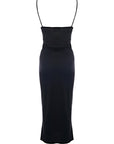 RAEY Womens Strappy 90’S Slip Dress in Black