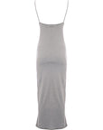 RAEY Womens Strappy 90’S Slip Dress in Grey