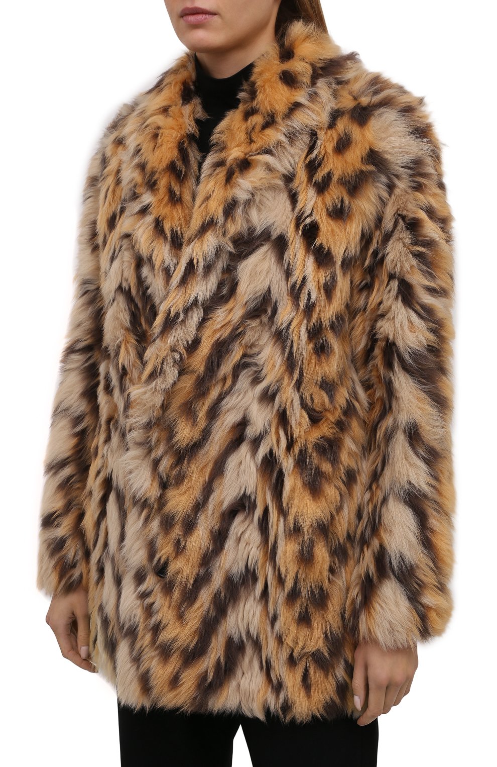 Saint Laurent Womens Coat in Brown