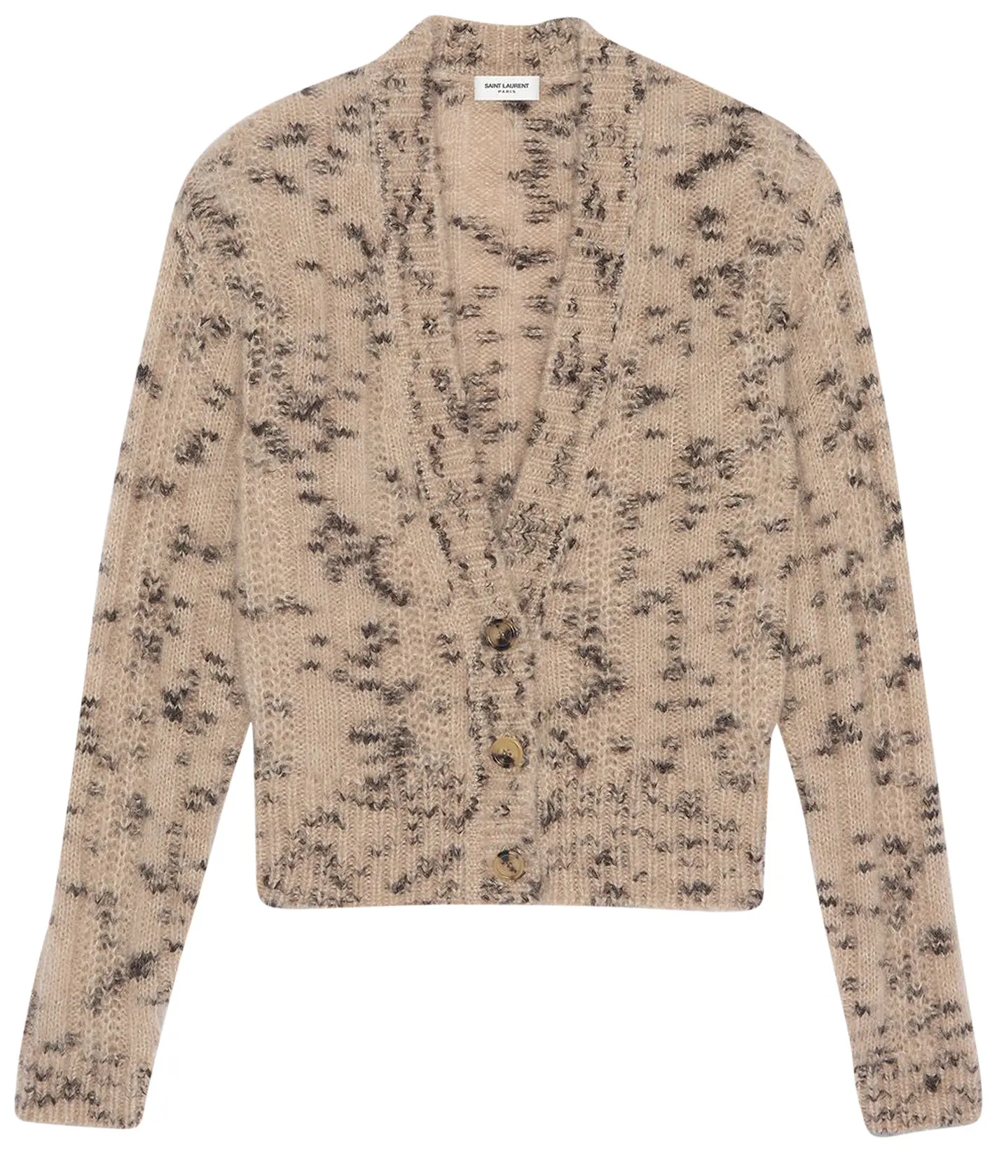 Saint Laurent Womens Cardigan in Beige