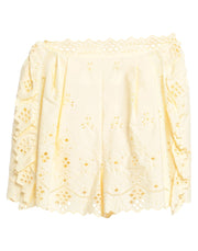 Alberta Ferretti Women's High-Waisted Lace Shorts
