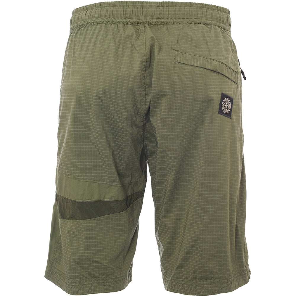 Stone Island Mens Fleece Bermuda Shorts In Green