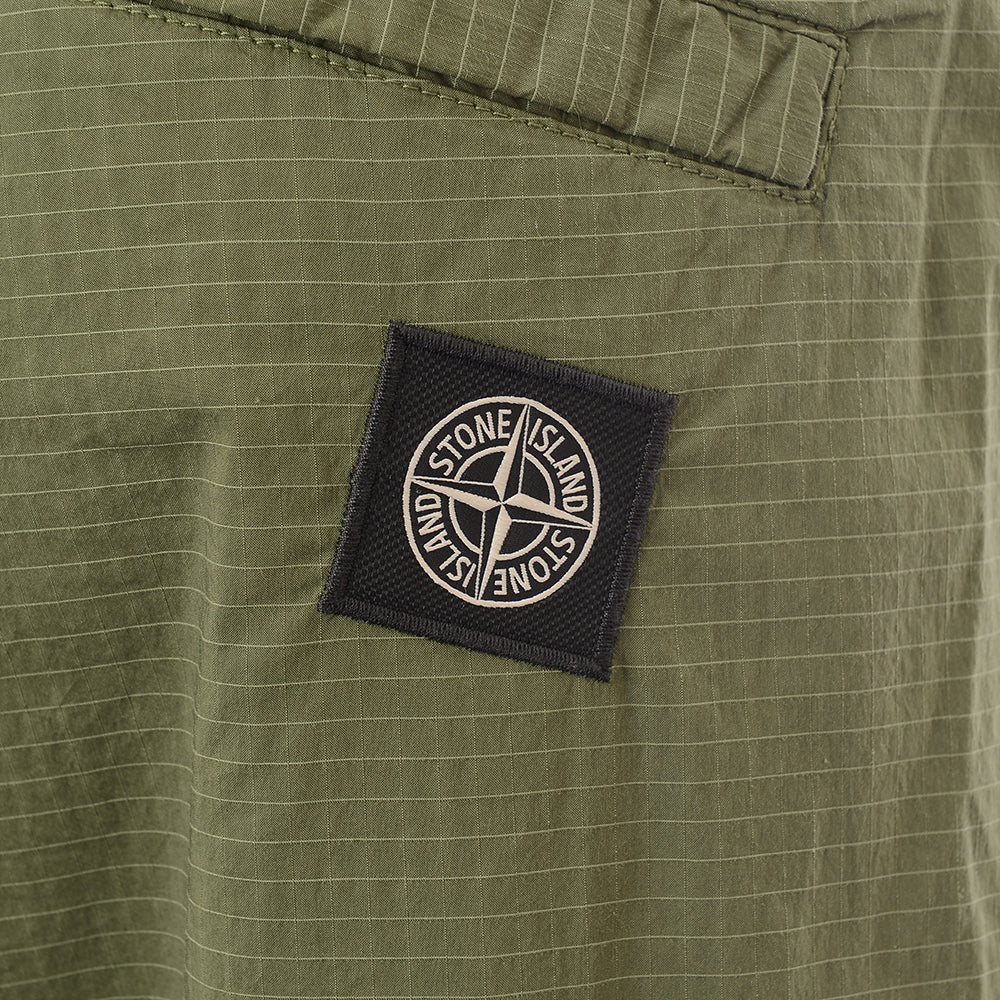 Stone Island Mens Fleece Bermuda Shorts In Green
