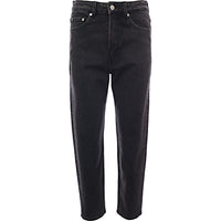 Weekday Women's Lash Cotton High Waist Mom Jean in Black