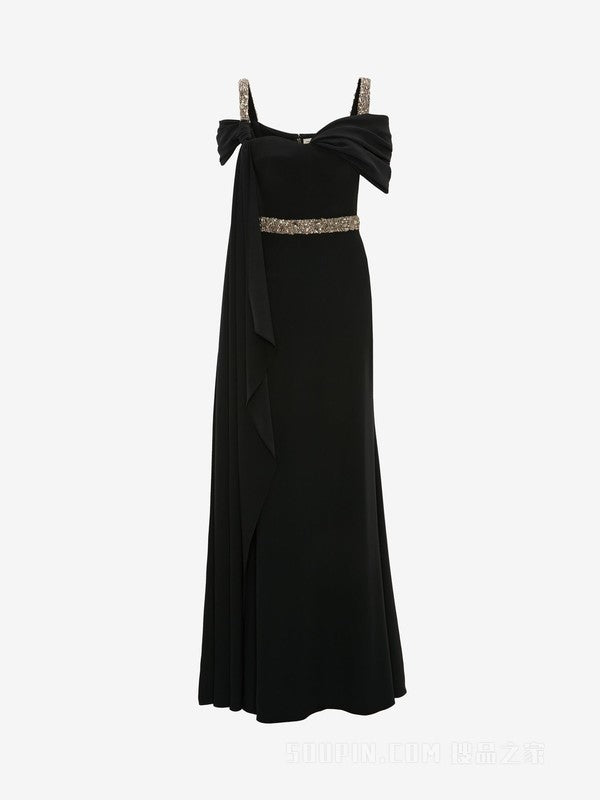 Alexander Mcqueen Women's Maxi Dress in Black