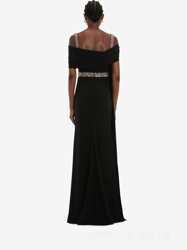 Alexander Mcqueen Women's Maxi Dress in Black