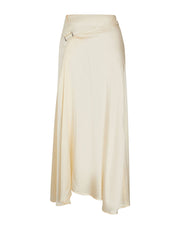 8 by Yoox Women's Flared Satin Maxi Skirt
