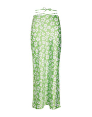 8 by Yoox Women's Satin Floral Maxi Skirt