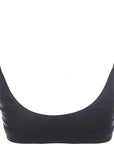 South Beach Womens Black Mix and Match Cut Out Crop Bikini Top