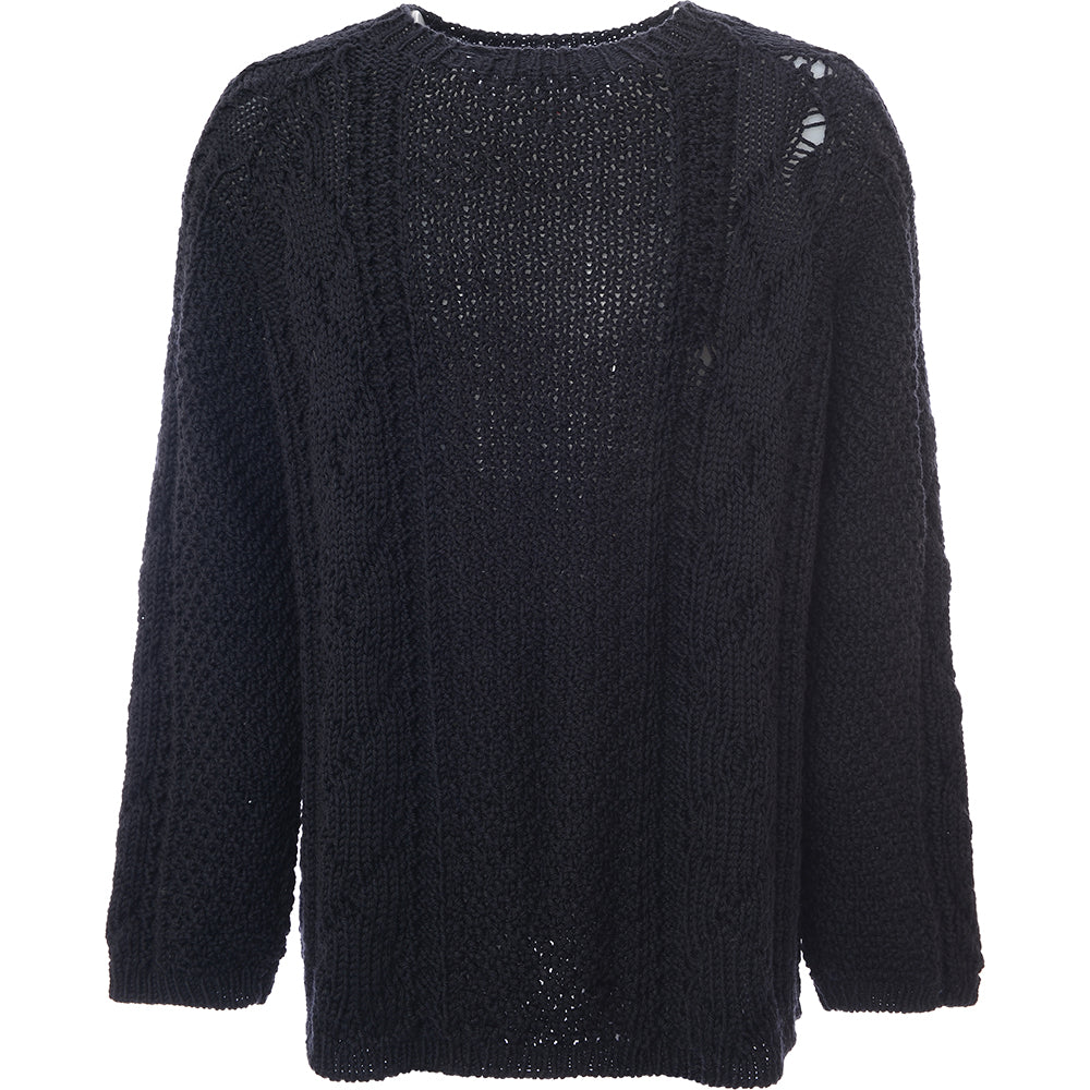 Maison Margiela Mens Crewneck Sweaters In Blue
