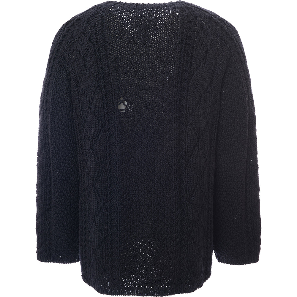 Maison Margiela Mens Crewneck Sweaters In Blue