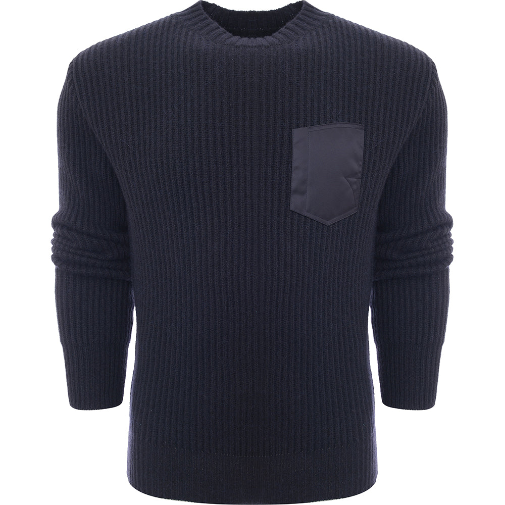 Maison Margiela Mens Crewneck Sweaters In Blue