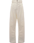 RAEY Womens Organic Fold Jean in White