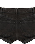 RAEY Womens Organic Rivet Shorts in Black