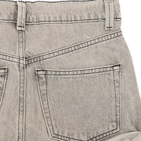 RAEY Womens Organic Rivet Shorts in Grey