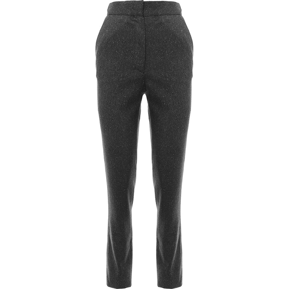 RAEY Womens Split Hem Skinny Speckle Suit Trousers in Grey