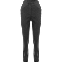 RAEY Womens Split Hem Skinny Speckle Suit Trousers in Grey