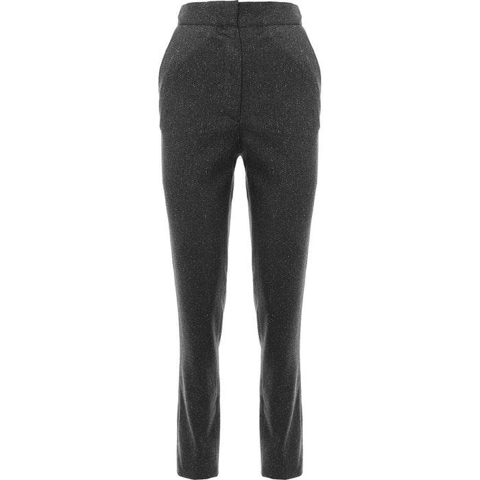 RAEY Womens Split Hem Skinny Speckle Suit Trousers in Grey