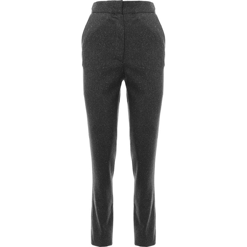 RAEY Womens Split Hem Skinny Speckle Suit Trousers in Grey