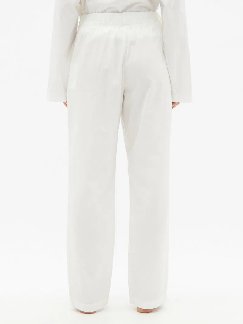 Womens Tekla Fabrics Pyjama Trousers In White
