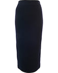 RAEY Womens Simple Long Pencil Skirt in Black