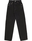 RAEY Womens At: Organic Crop Straight Leg Jean in Black