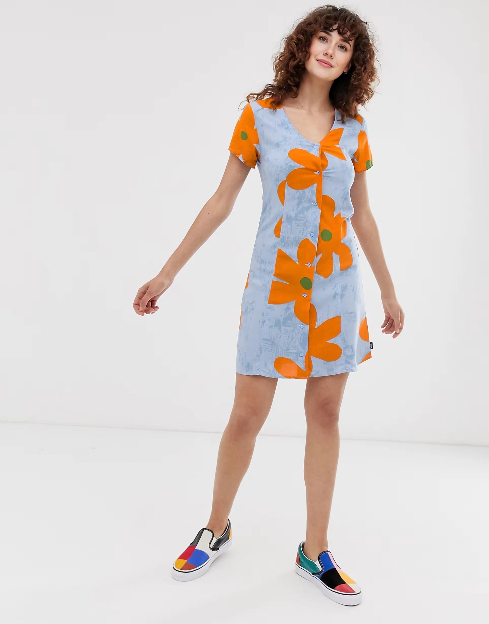 Vans Womens X ines Flower Printed Dress In Multi