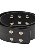 RAEY Womens Flat Stud Leather Belt in Black