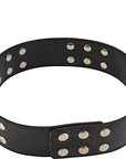 RAEY Womens Flat Stud Leather Belt in Black