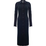 RAEY Womens Button-Through Jersey Dress in Blue