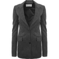 RAEY Womens Skinny Speckle Suit Jacket in Grey