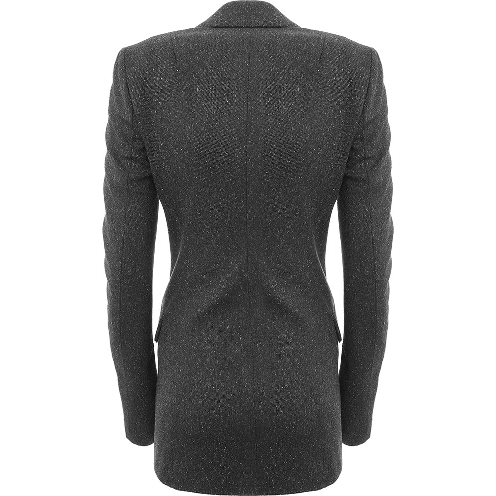 RAEY Womens Skinny Speckle Suit Jacket in Grey