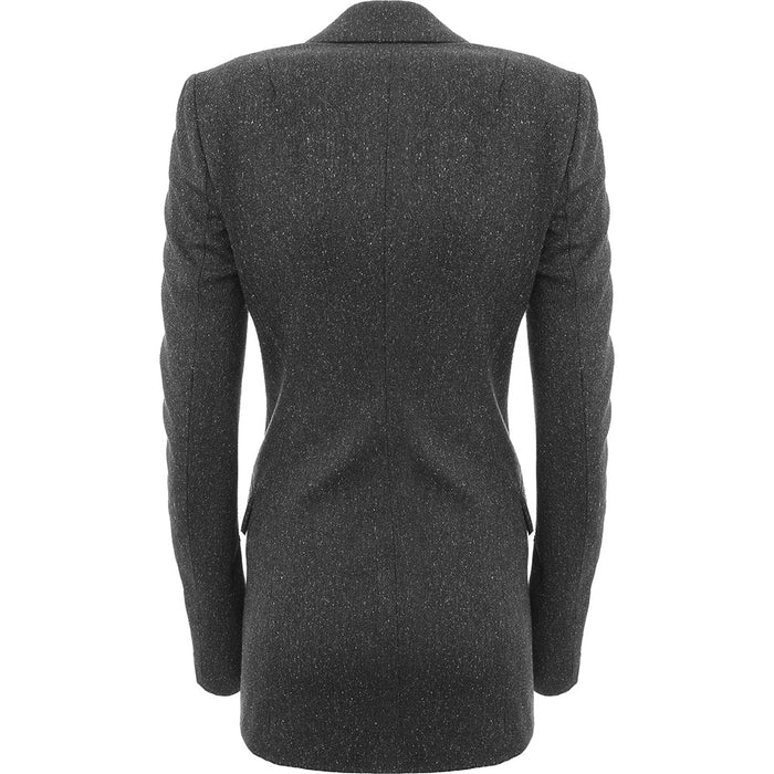 RAEY Womens Skinny Speckle Suit Jacket in Grey