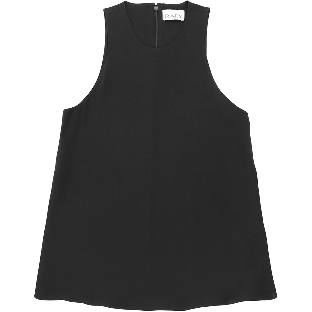 RAEY Womens Satin Sleeveless Tank in Black