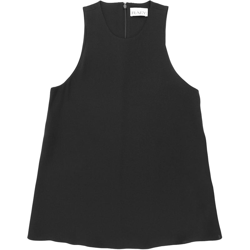 RAEY Womens Satin Sleeveless Tank in Black