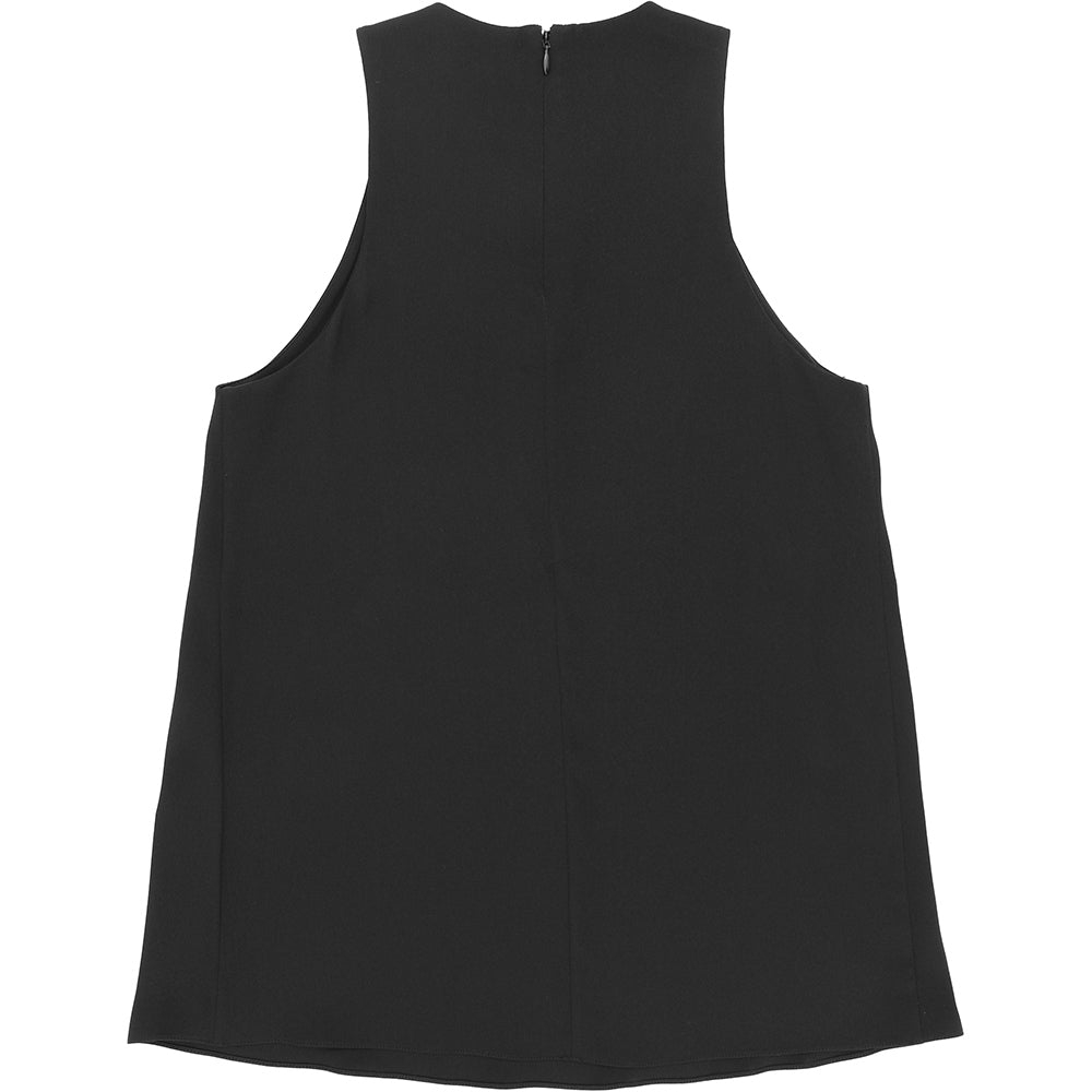 RAEY Womens Satin Sleeveless Tank in Black