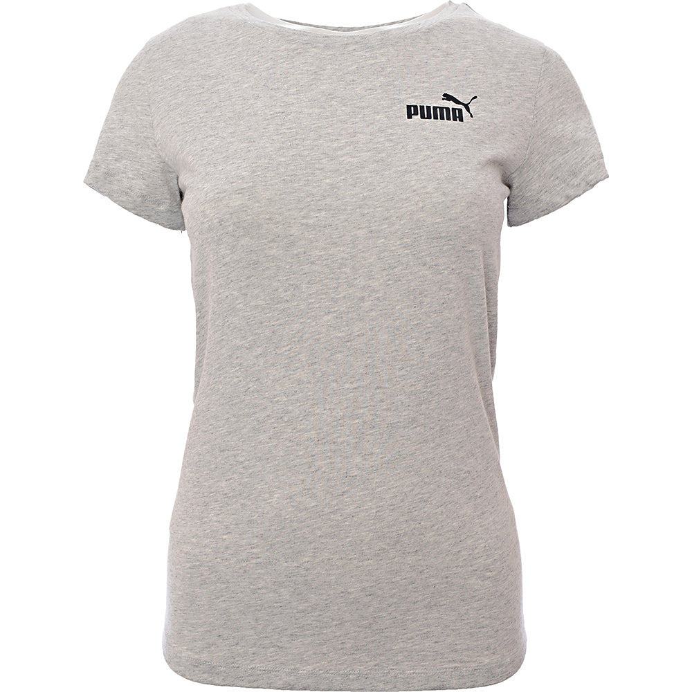 Puma Women&#39;s Grey Essentials Small Logo T-Shirt