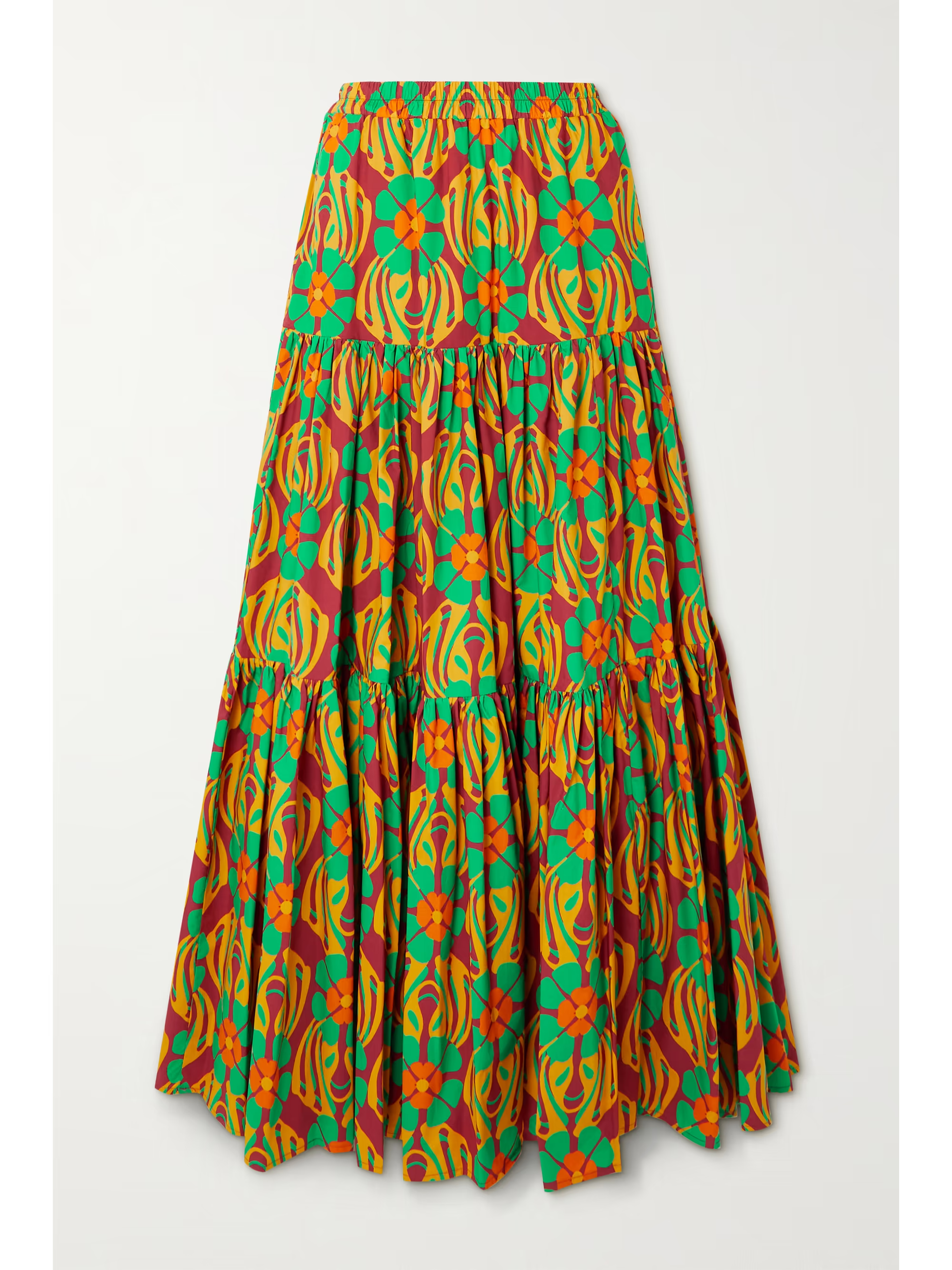 Womens La Double J Long Skirts In Green Multi
