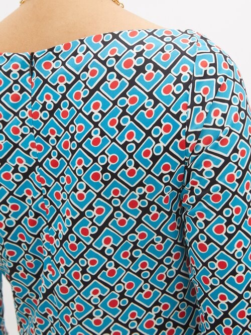 Womens La Double J Midi Sun Dresses In Blue Multi