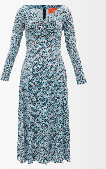 Womens La Double J Midi Sun Dresses In Blue Multi