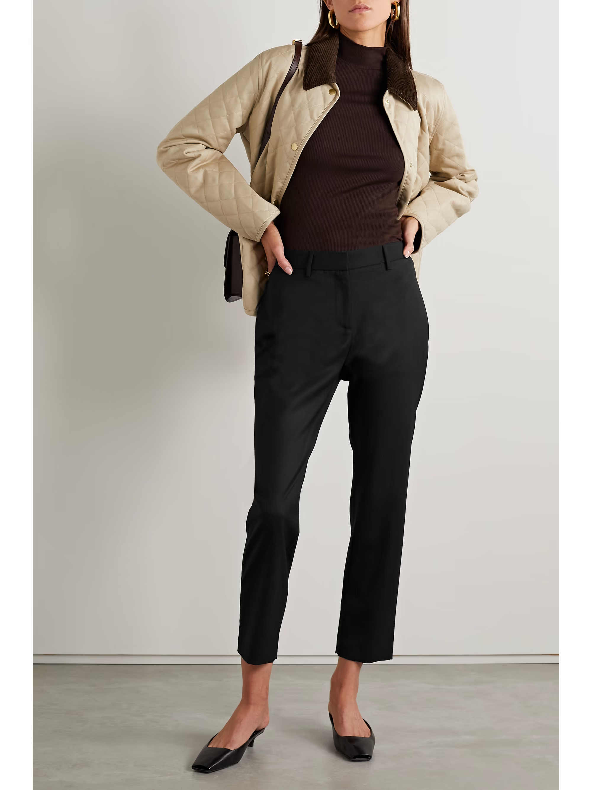 Womens Nili Lotan Tailored Trousers In Black