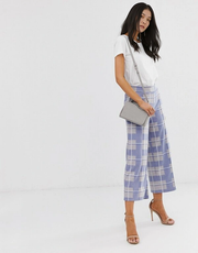 Ichi Womens Check Culotte In Multi